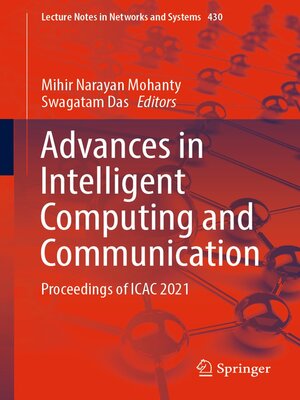 cover image of Advances in Intelligent Computing and Communication